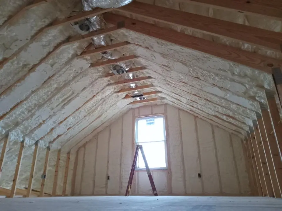 Spray foam roofing application for Crawl Space Insulation project in Vineyard